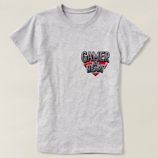 GAMER IN HART EN NIEREN T-SHIRT (Design voorkant)