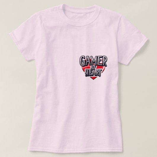 GAMER IN HART EN NIEREN T-SHIRT (Design voorkant)