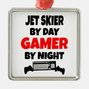 Gamer Jet Skier Metalen Ornament