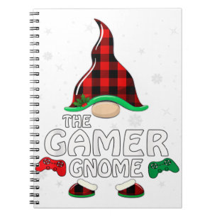 Gamer Kabouter Buffalo Geruite Bijpassende Familie Notitieboek