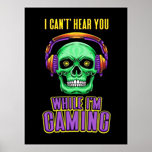 Gamer kan je niet horen terwijl ik gok poster (Voorkant)