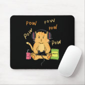 Gamer Kat Cute Kitty Koptelefoon Controller Trakta Muismat (Met muis)