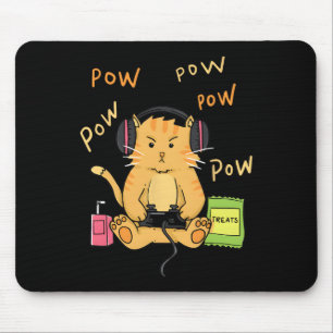 Gamer Kat Cute Kitty Koptelefoon Controller Trakta Muismat