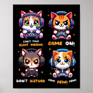 Gamer Kat Grappige Gamen Video Games Pew Jongens M Poster