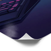 Gamer Kat Kids Poster – Grappige Cartoon Kitten (Hoek)