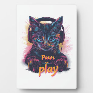 Gamer Kat Niveau Omhoog Fotoplaat