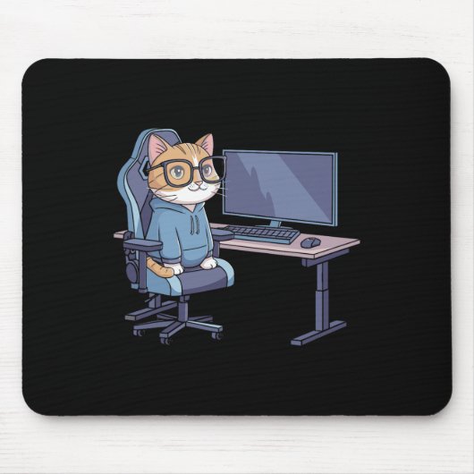 Gamer Kat Squad Grappige Meme 1  Muismat (Voorkant)