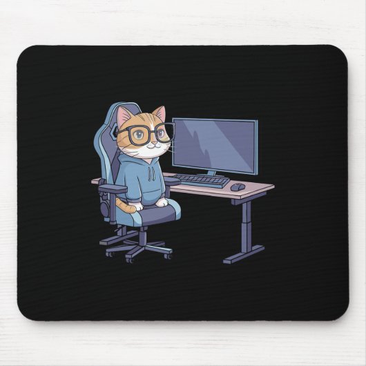 Gamer Kat Squad Grappige Meme Muismat (Voorkant)