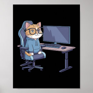 Gamer Kat Squad Grappige Meme  Poster
