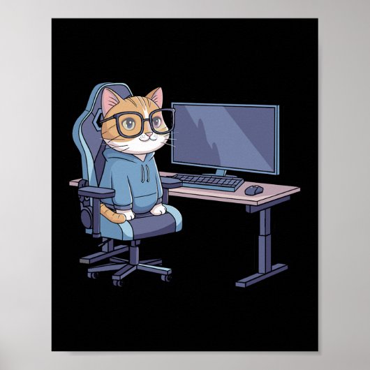Gamer Kat Squad Grappige Meme Poster (Voorkant)