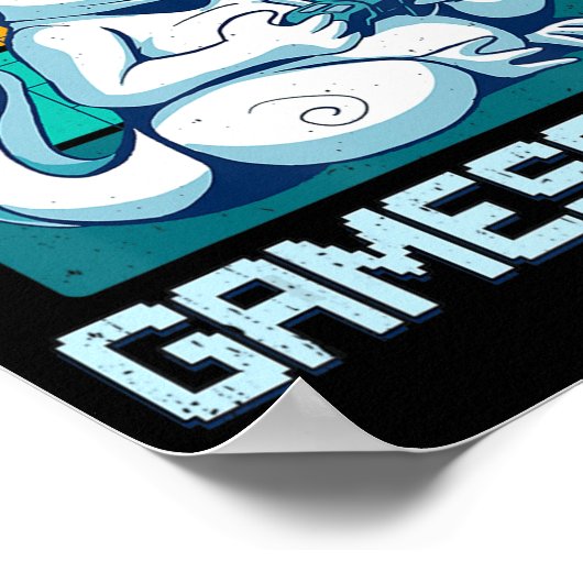 Gamer Kawaii Anime B Poster (Hoek)