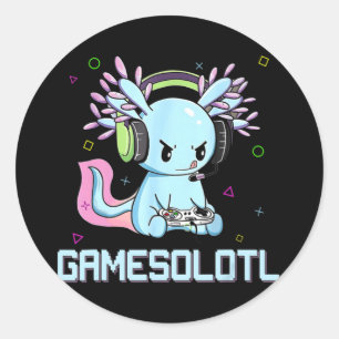 Gamer Kawaii Anime B Ronde Sticker