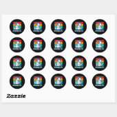 Gamer Kawaii Anime B Ronde Sticker (Vel)