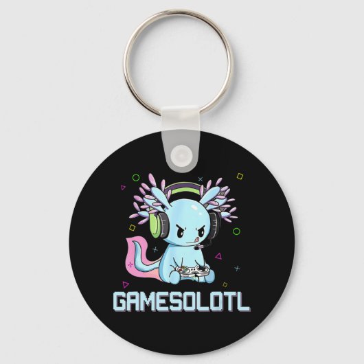 Gamer Kawaii Anime B Sleutelhanger (Voorkant)