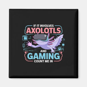 Gamer Kawaii Axolotl Anime Thema Pret Voor Iederee Magneet