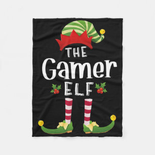 Gamer Kerst Elf Bijpassende Pyjama Kerstfeest Fleece Deken