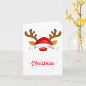 Gamer Kerst Herten Pus Xmas Familie Matching Kaart (Gele Bloem)