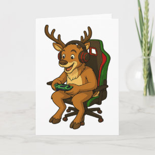 Gamer Kerst Rendier Gaming Videospel Jongens Gi Kaart