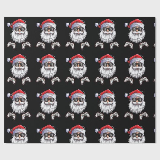 Gamer Kerstkerstkerstkerstkerstkerstfeestjes Video Cadeaupapier (Vlak)