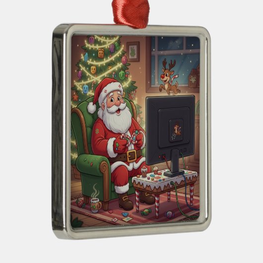 Gamer Kerstman Ornament (Rechts)