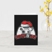 Gamer Kerstmis In Juli Gaming Videospel-controller Kaart (Gele Bloem)