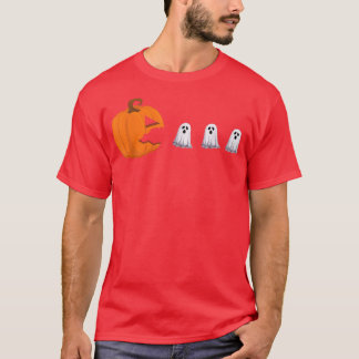 Gamer Kind Halloween Pumpkin Jack OLantern Eating T-shirt