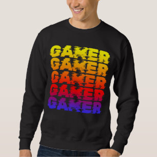Gamer Kleurrijke Typografie Gamen Trui