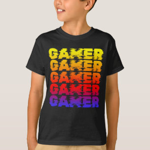 Gamer Kleurrijke Typografie Gaming T-shirt