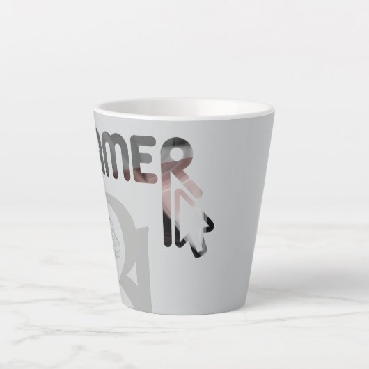 GAMER Latte Mok Abstracte Trend Interieur Decor (Voorkant)