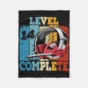 Gamer Level 14 Ontgrendeld Volledige Gaming Contro Fleece Deken