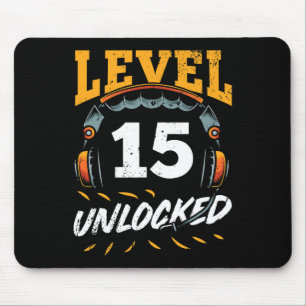 Gamer Level 15 Ontgrendeld Videogame Fan 15e Verja Muismat