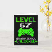 Gamer Level 6 7 Unlocked 100th Day Of School Meme Kaart (Gele Bloem)