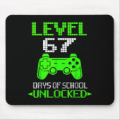 Gamer Level 6 7 Unlocked 100th Day Of School Meme Muismat (Voorkant)