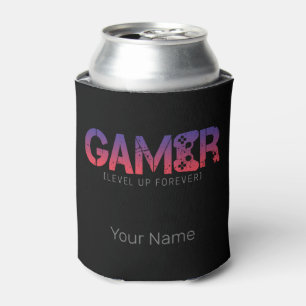 Gamer level omhoog voor altijd  gamepad ontwerp blikjeskoeler