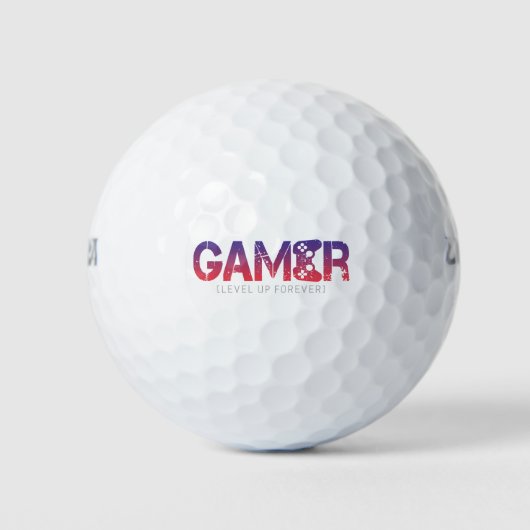 Gamer level omhoog voor altijd  gamepad ontwerp golfballen (Voorkant)