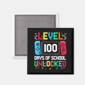 Gamer Level Unlocked 100 Days Of School Student Bo Magneet (Voorkant / Achterkant)
