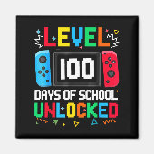 Gamer Level Unlocked 100 Days Of School Student Bo Magneet (Voorkant)