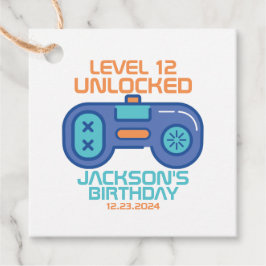 Gamer Level Unlocked Video Games Boy's Birthday Bedankjes Labels