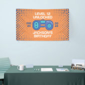 Gamer Level Unlocked Video Games Boy's Birthday Spandoek (Beurs)