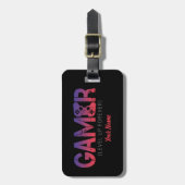 Gamer Level Up Forever Geschenk für Nerd und Geek Bagagelabel (Voorkant verticaal)