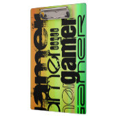 Gamer; Levendig groen, Sinaasappel en geel Klembord (Links)