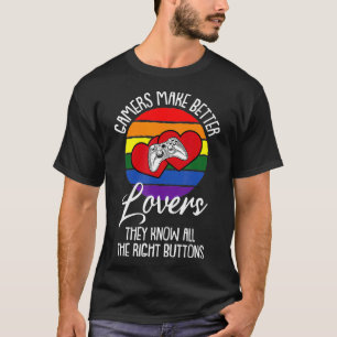 Gamer LGBTQ Retro Gay Pride Video Game Controller T-shirt