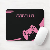 Gamer Licht Roze Moderne Gaming Persoonlijke naam Muismat (Met muis)