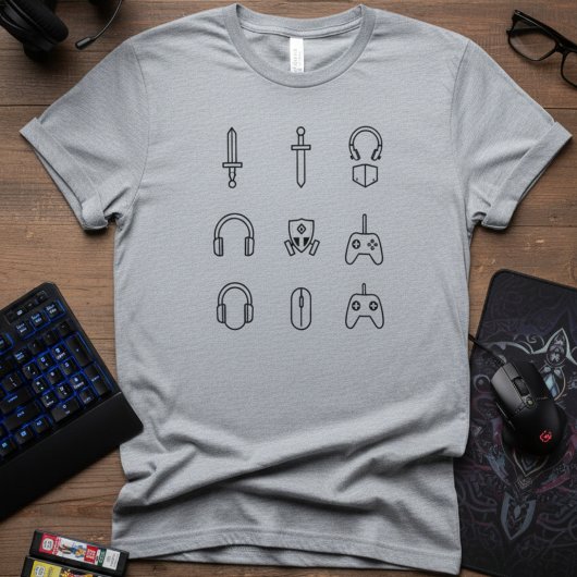 Gamer Loadout Icons T-shirt