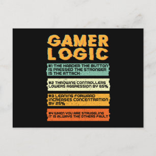 Gamer Logic Gaming Briefkaart