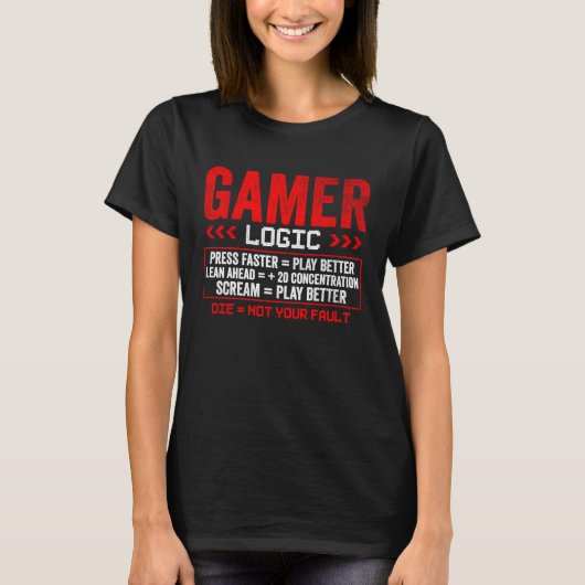 Gamer Logic Press lean scream Gaming T-shirt (Voorkant)