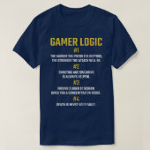 Gamer Logic voor gamingvideo-game met ventilator T-shirt (Design voorkant)