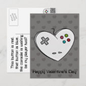 Gamer Love Controller Hart Valentijn Feestdagenkaart (Voorkant / Achterkant)