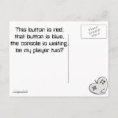 Gamer Love Controller Hart Valentijn Feestdagenkaart (Achterkant)