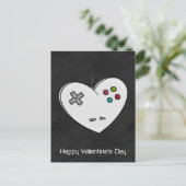 Gamer Love Controller Hart Valentijn Feestdagenkaart (Staand voorkant)